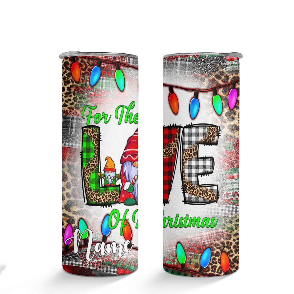 Custom Christmas Gnome Tumbler w/Straw, Winter Tumbler, Christmas Gift –  Murrers Monograms and More