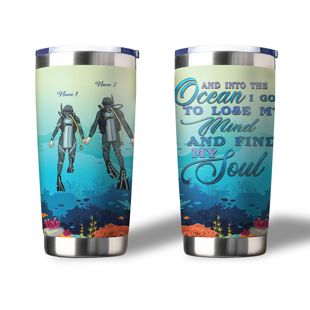 Personalized 30 oz stainless steel travel tumbler- Customizable Drinkware &  Gifts