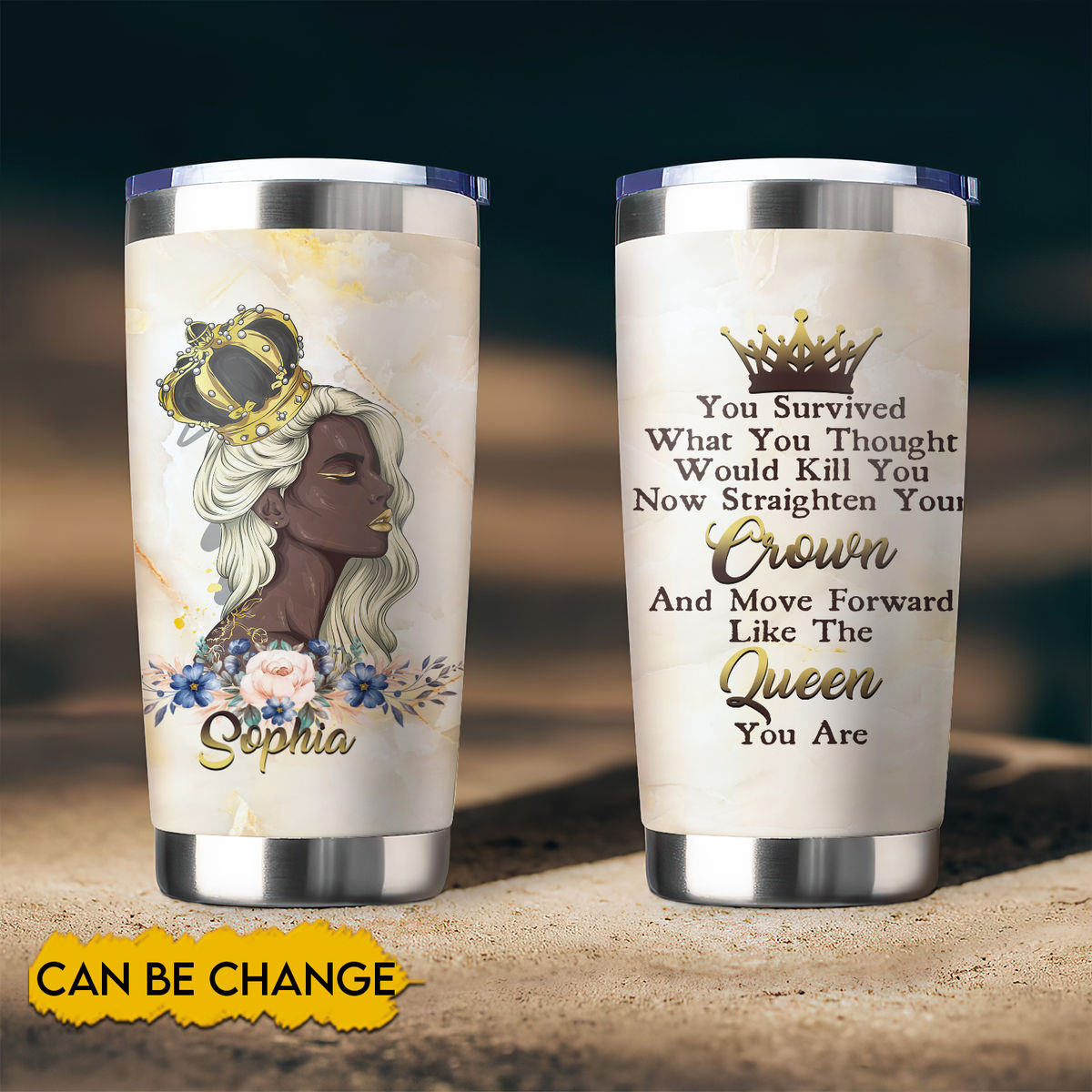 Black Women - Personalized Black Women Tumbler Black Women And Coffee 20oz  Tumblers with Lid Gift for