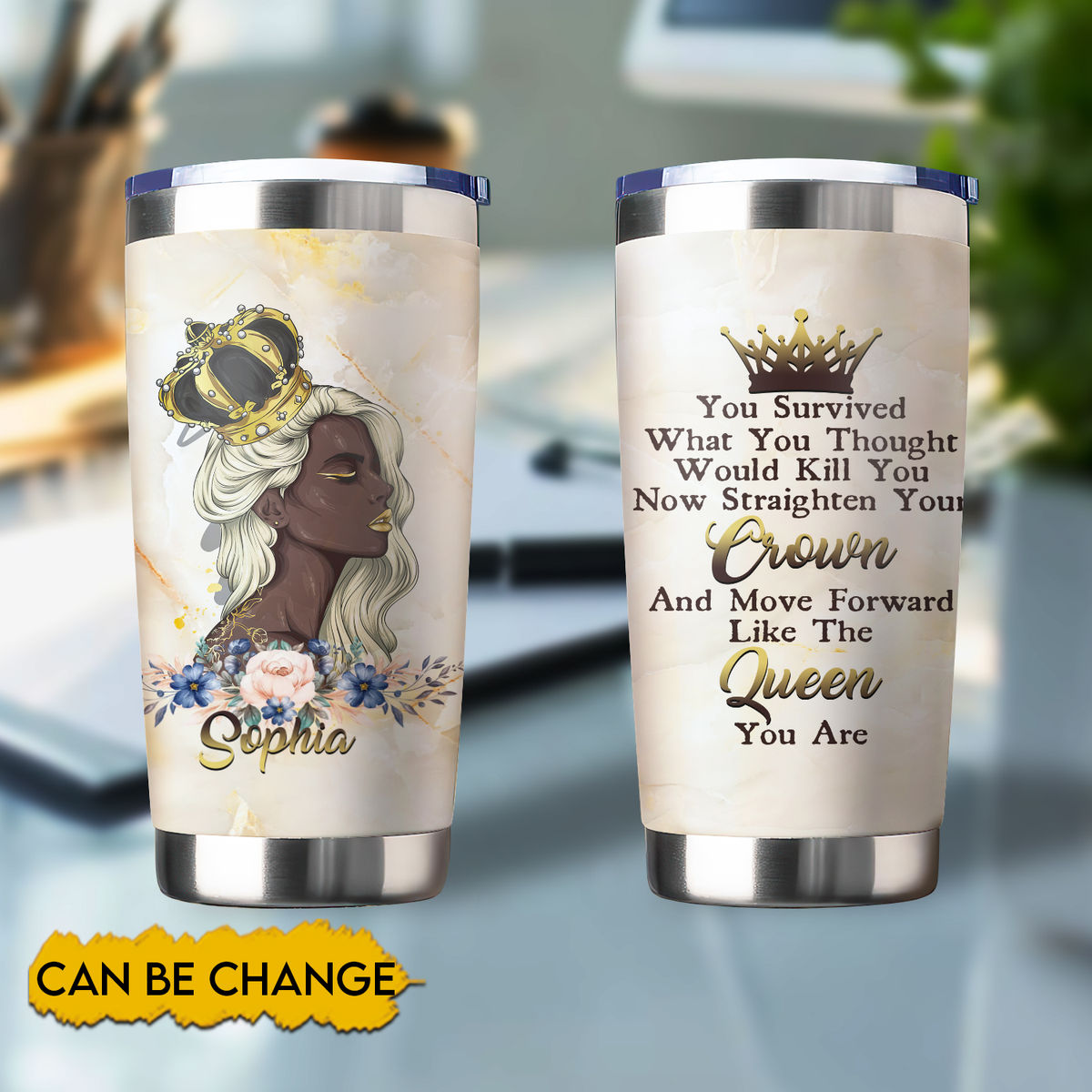 Black Queen - Personalized Tumbler Cup