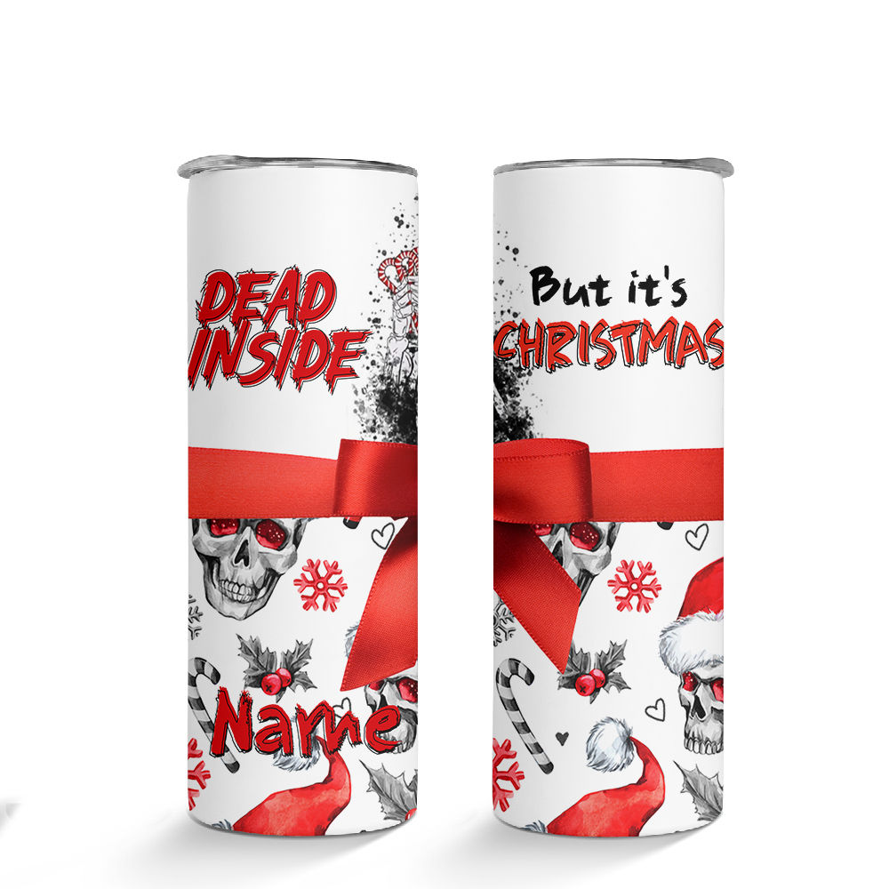 Christmas Gifts - Funny Christmas Tumbler, Dead Inside but Jolly AF Tumbler  38002