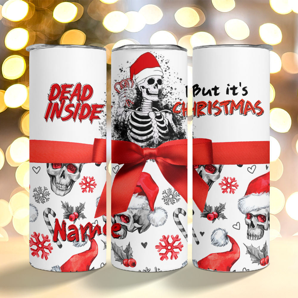 Christmas Gifts - Funny Christmas Tumbler, Dead Inside but Jolly AF Tumbler  38002