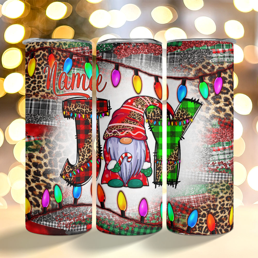 Chillin With My Gnomies Tumbler, Stainless Steel Insulated Tumbler With Lid  and Straw, Gnome Christmas Gift Tumbler, Personalized Gift 