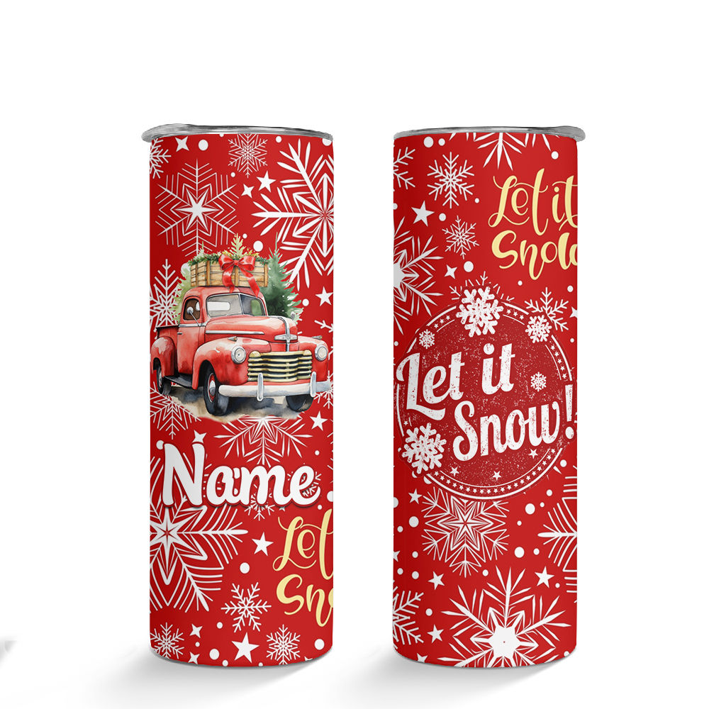 Let it Snow Somewhere Else Tumbler Sarcastic Christmas Holiday Gifts F –  Cute But Rude