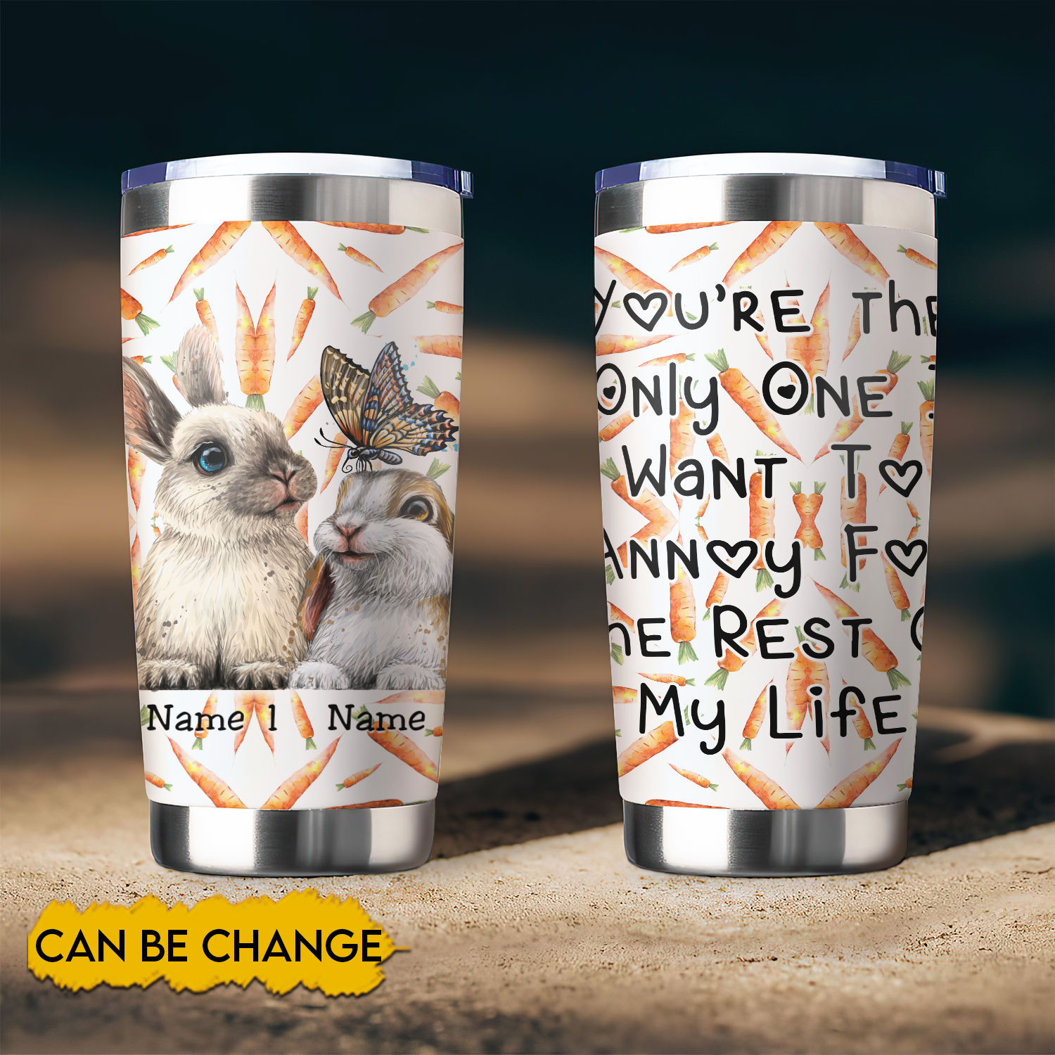 Build Your Own Bunny Personalized Acrylic Insulated Tumblers