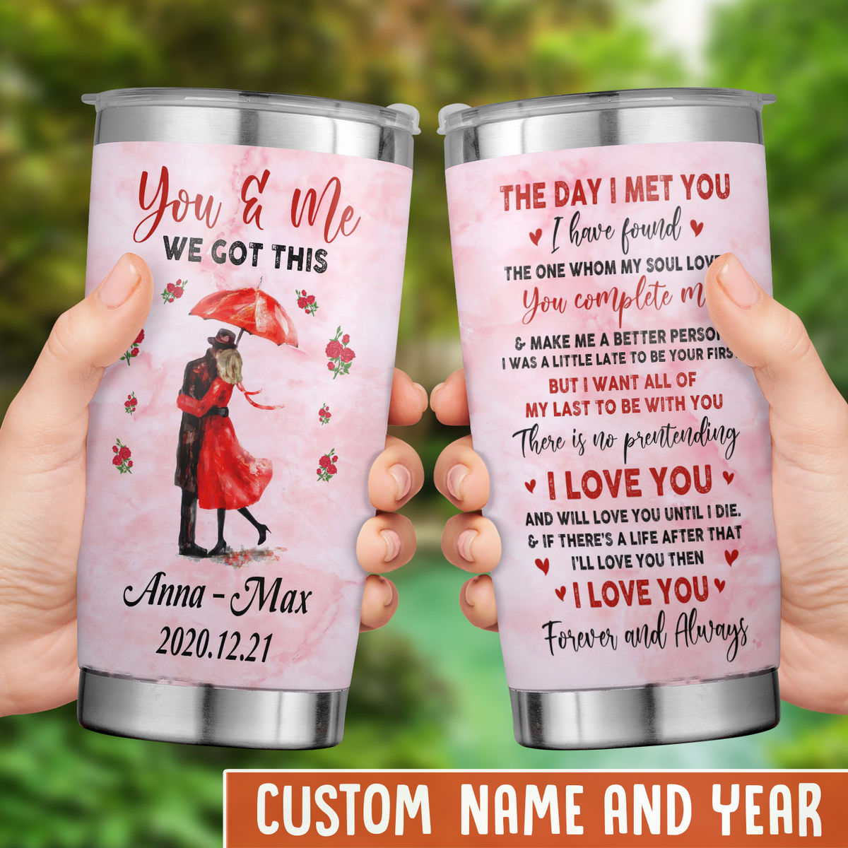 Personalized Photo Thermos  Custom 25 oz Travel Thermos