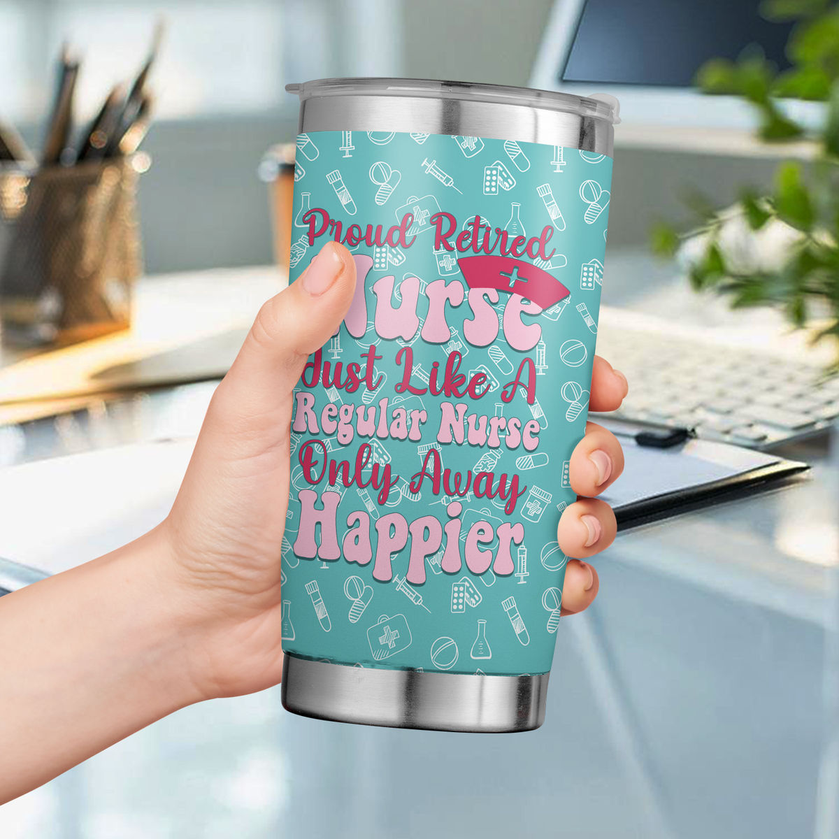 20oz Nurse Coffee Cup With Name - Nurse Appreciation