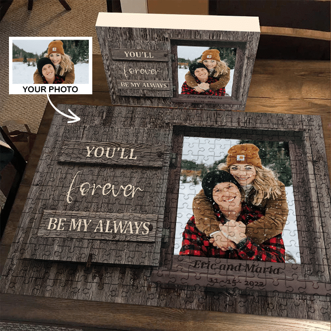 Custom Photo Puzzles - Windor Frame - You’ll forever be my Always - Wedding, Anniversary, Christmas Gifts For Couple - Personalized Photo Puzzle_7