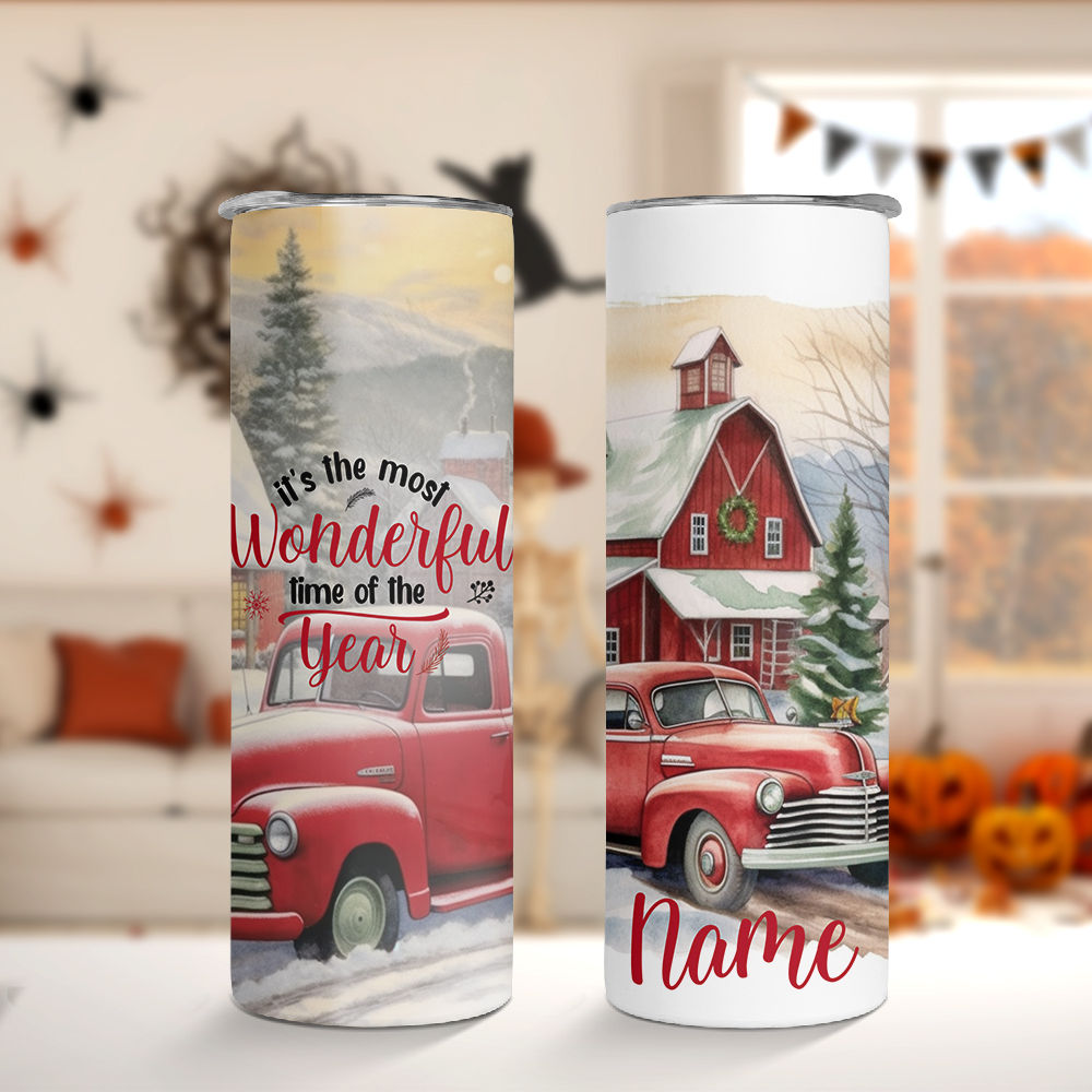 Custom Christmas Tumbler - Eat Drink & Be Merry - Great Gift! – Sunny Box