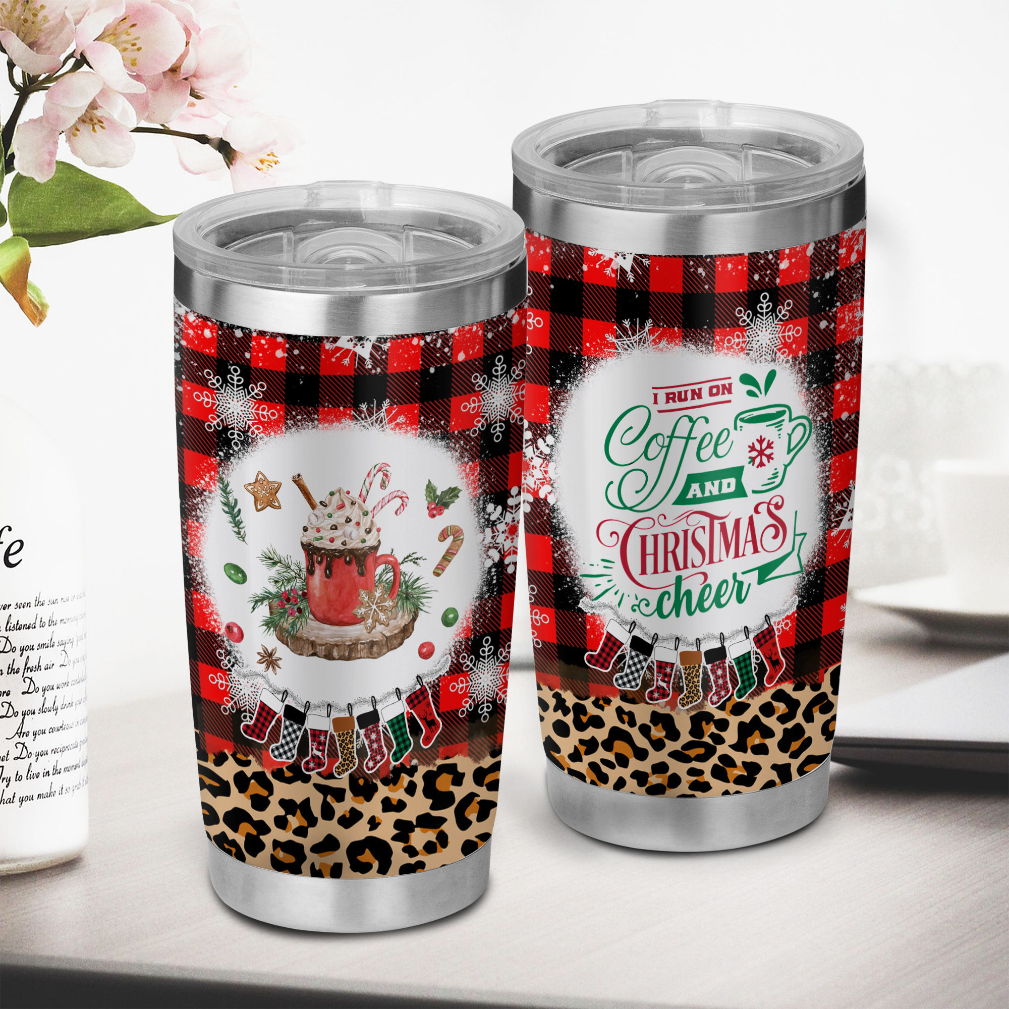 Running on Wine and Christmas Cheer - Custom Engraved Wine Tumbler – Sunny  Box