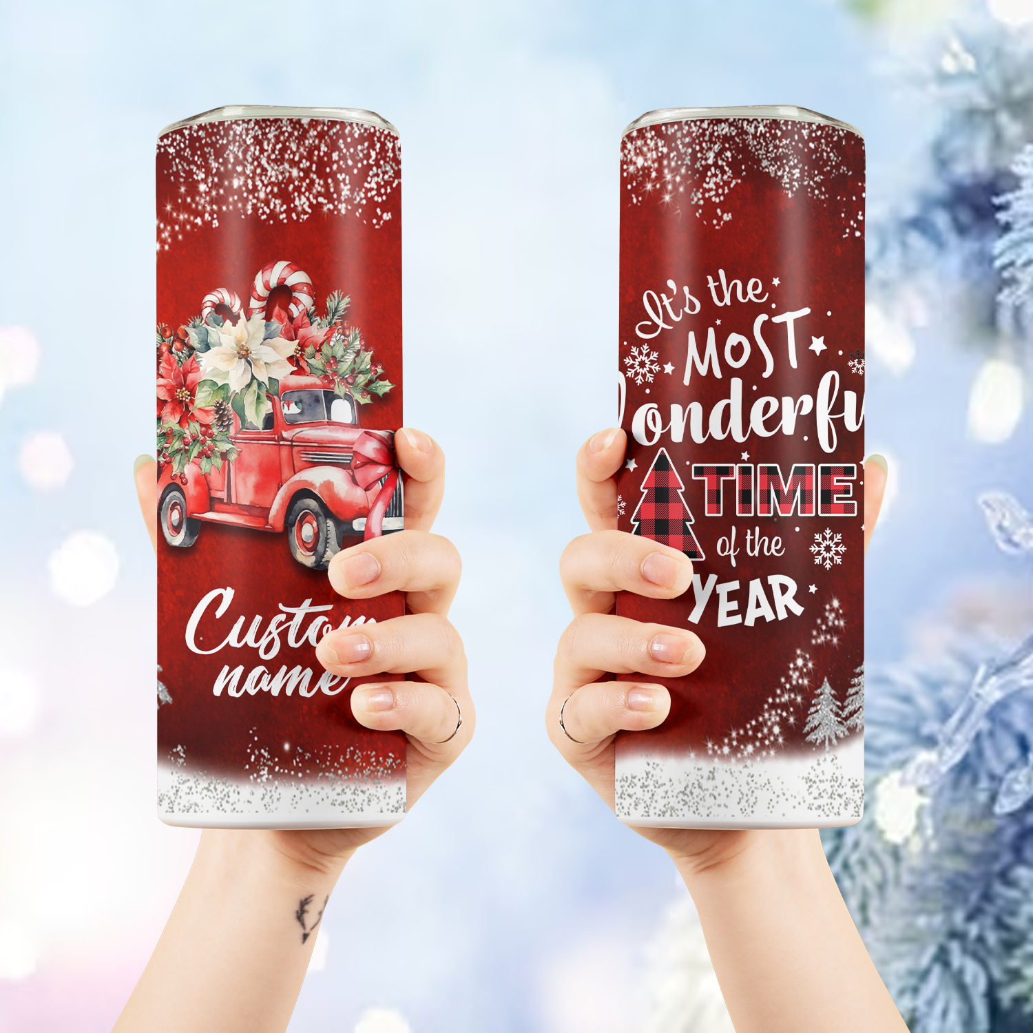 Christmas Tumblers - It's my christmas movie watching Tumbler, Let It  Snowflake Red Plaid Christmas Tumbler, Christmas Truck Tumbler with Straw, Christmas  Tumbler For Women 36211 36212