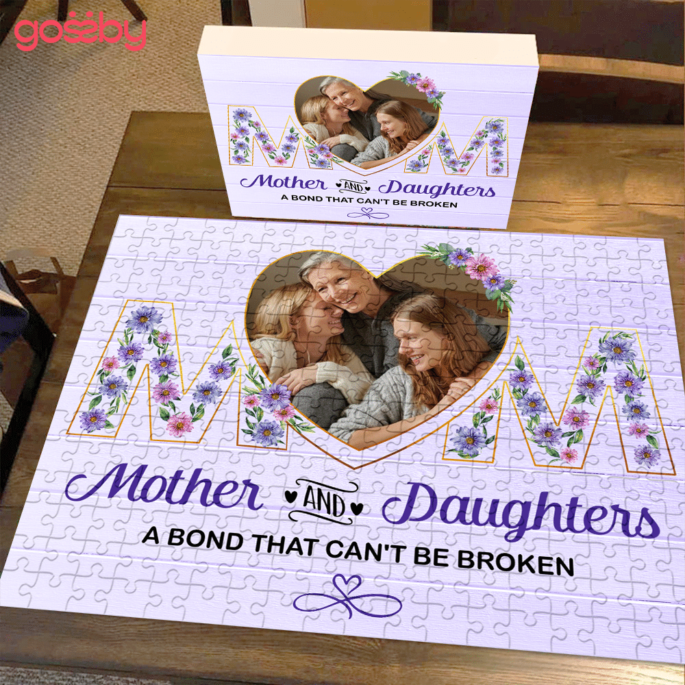 Custom Photo Puzzles - Mother and daughter, a bond that can't be broken - Christmas Gifts for Mom, Daughters, Gifts For Mom - Personalized Photo Puzzle