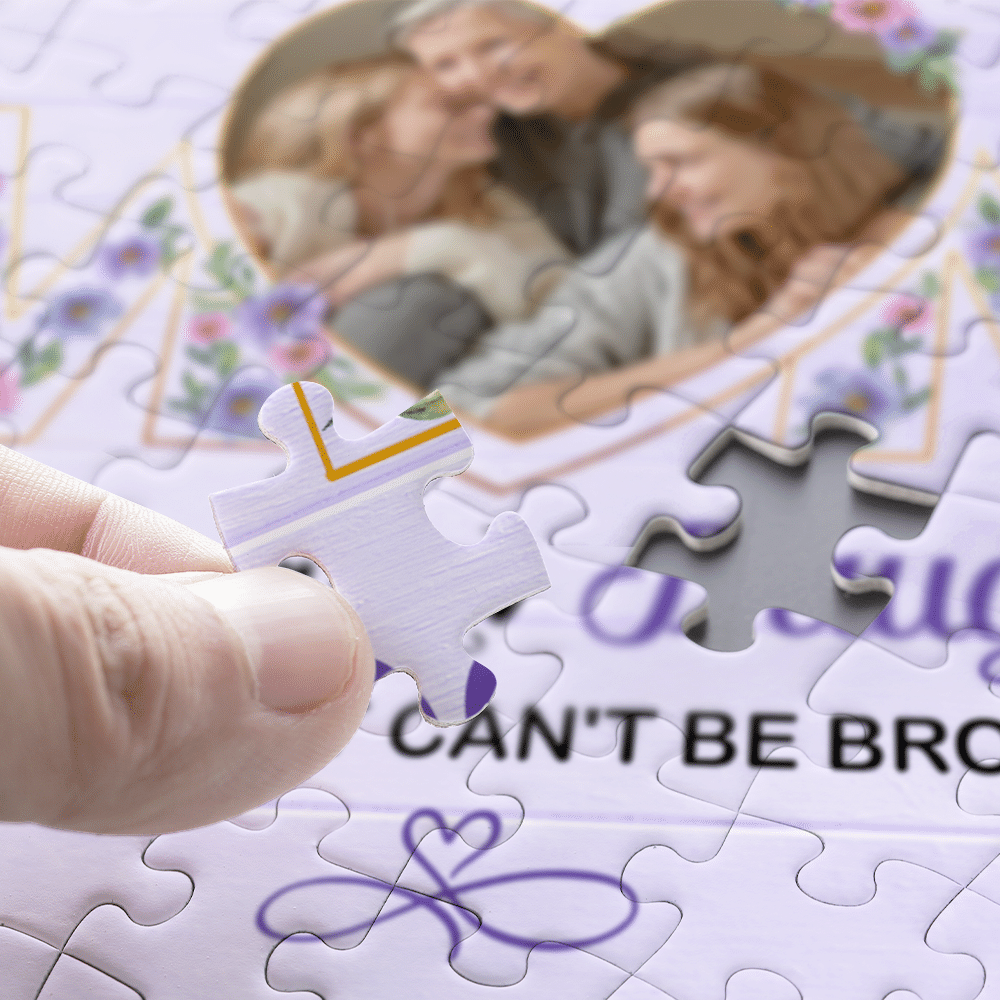 Custom Photo Puzzles - Mother and daughter, a bond that can't be broken - Christmas Gifts for Mom, Daughters, Gifts For Mom - Personalized Photo Puzzle_2