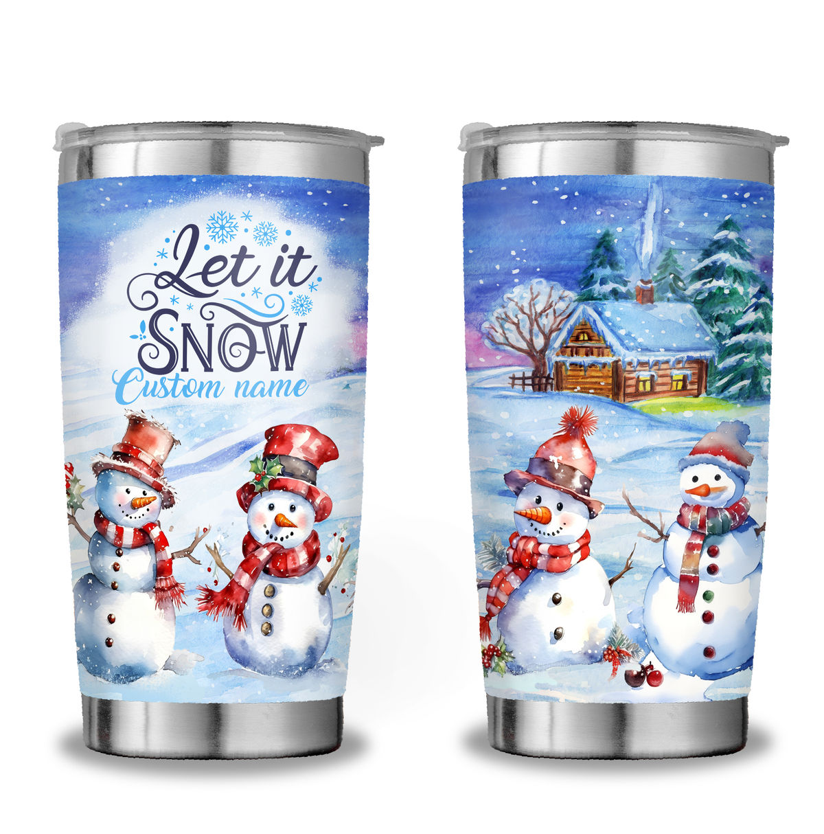 Personalized Christmas Tumblers, kids Christmas Cup with lid & straw,  travel mug, Personalized Christmas Gifts, personalized party favors