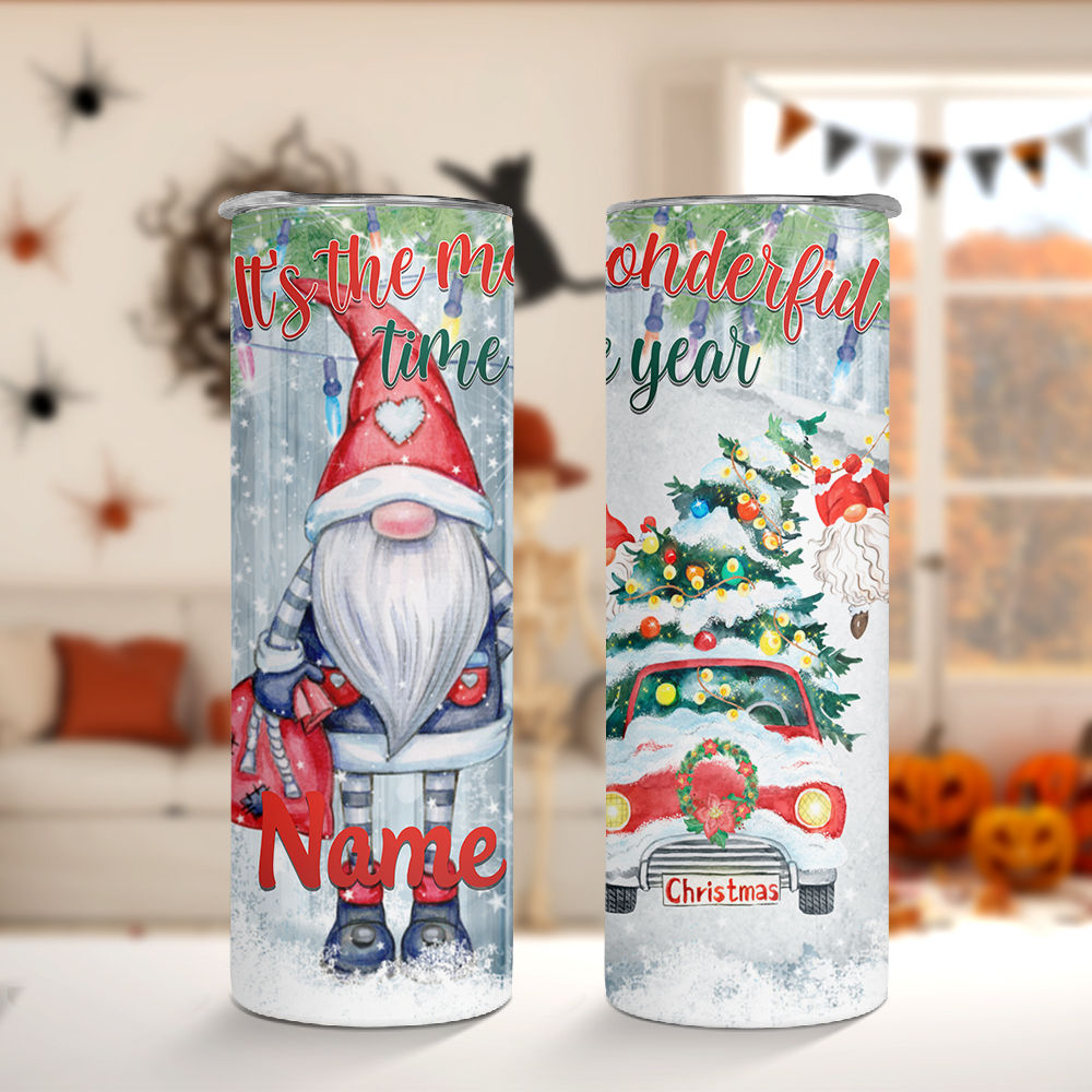 Custom Christmas Tumbler - It's the Most Wonderful Time - Great Gift! –  Sunny Box