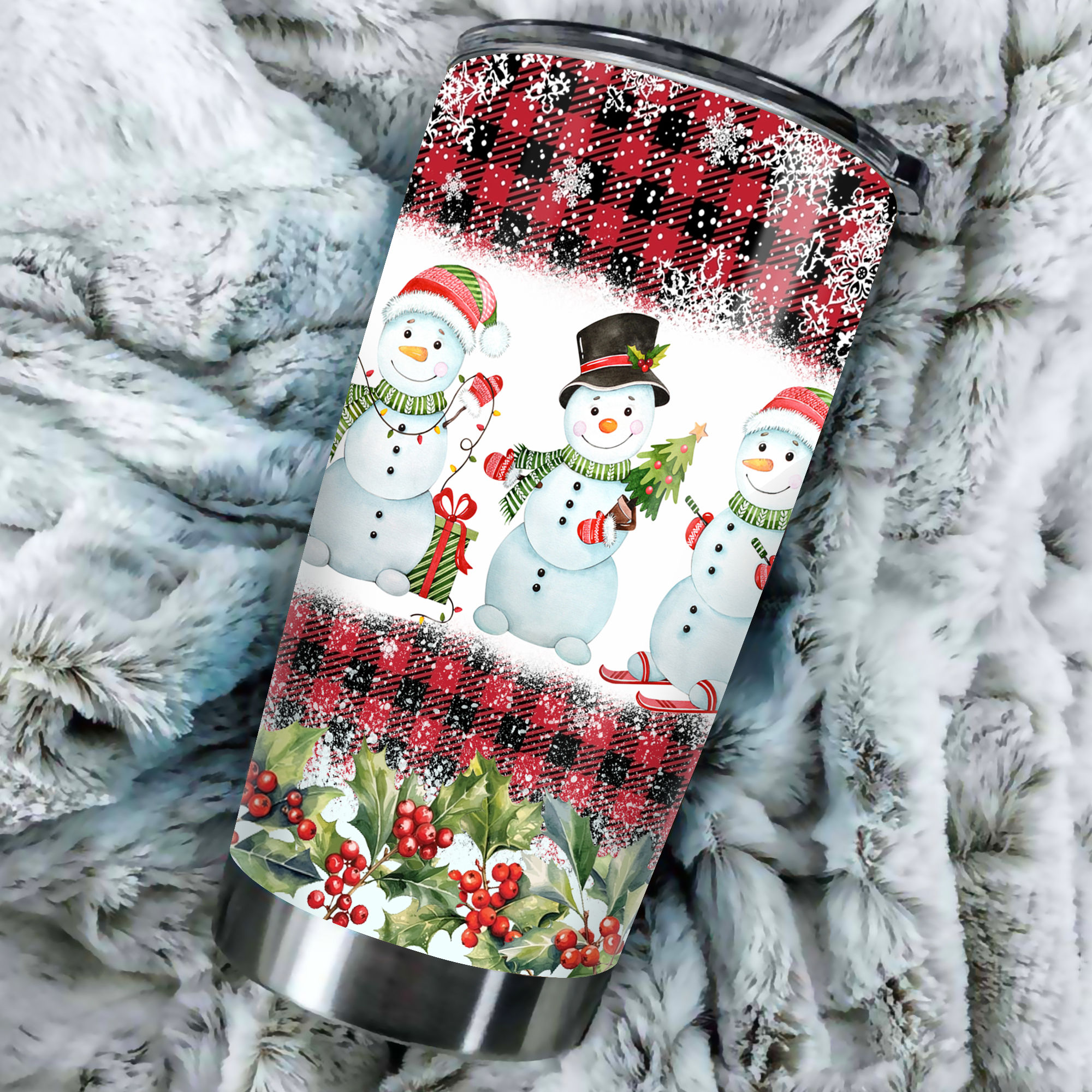 Christmas Tumblers - Let It Snow Christmas Tumbler, Christmas Truck Tumbler  with Straw, Christmas Tumbler For Women