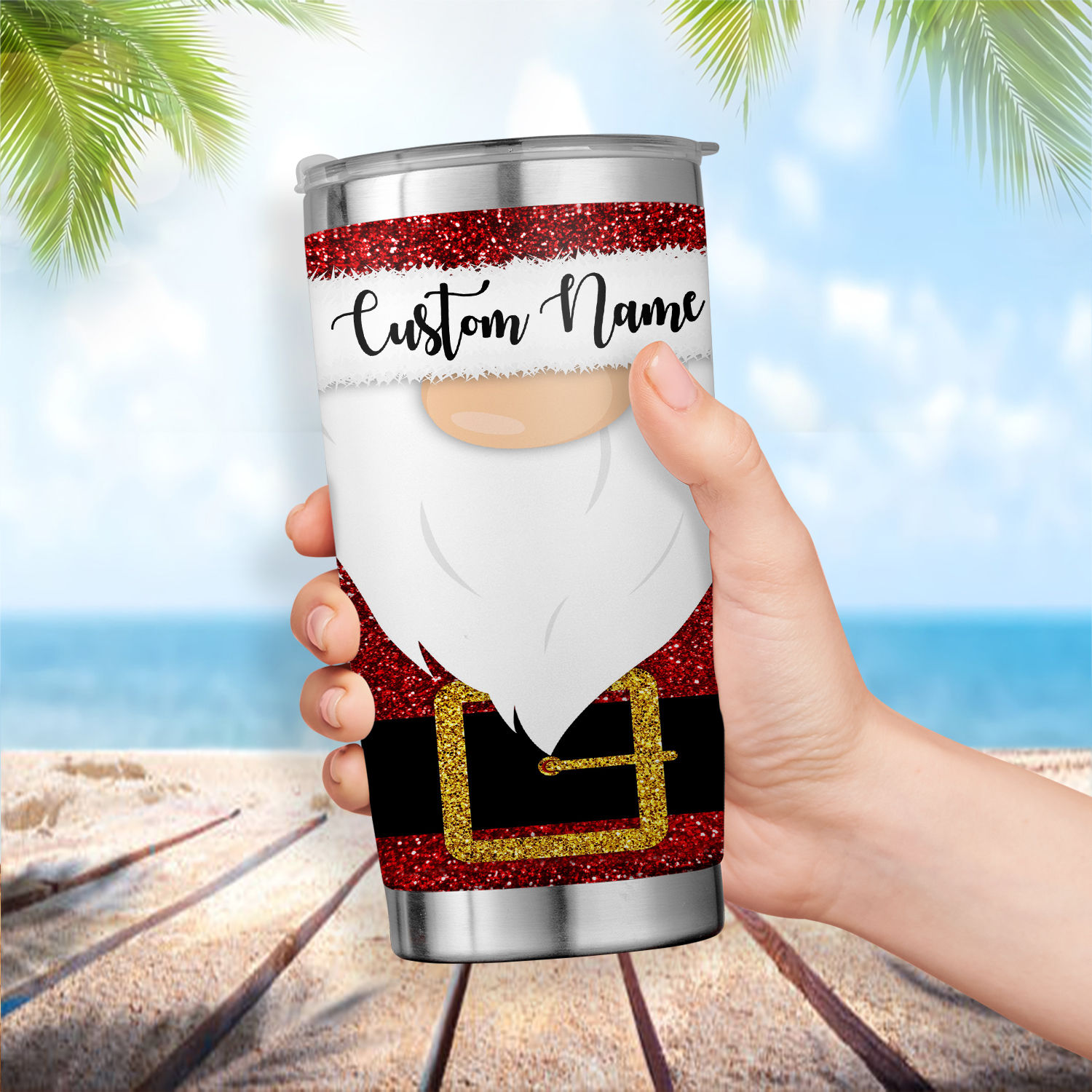 Big Elf Christmas Hat on White Holiday 20oz Tumbler