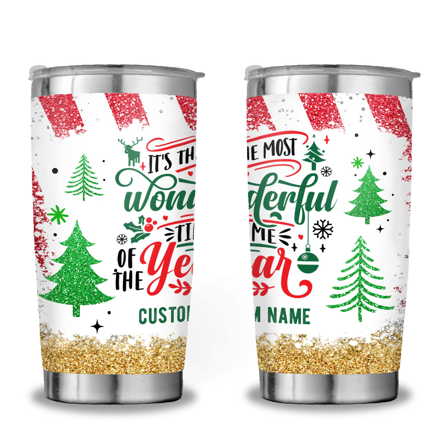 20 oz Stainless Steel Grinch Tumbler Personalized Name- Christmas Gift –  kenziesboutique1