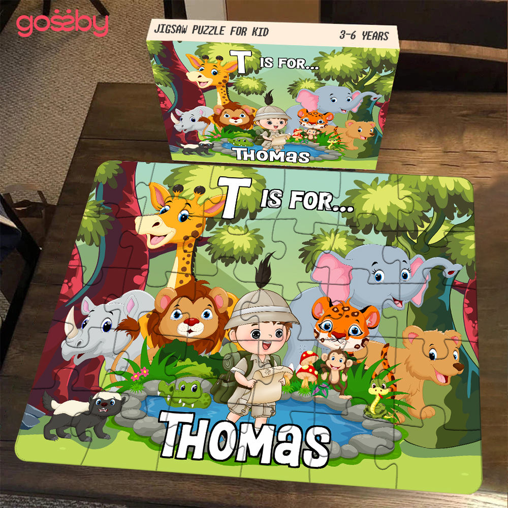 Personalized Jigsaw Puzzles Cute Animals and Kids Gift for Kids