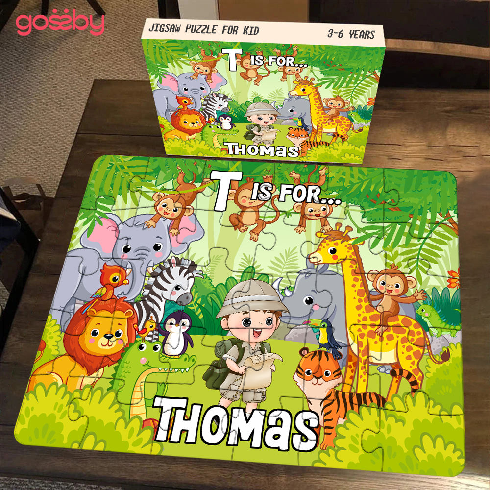 Personalized Jigsaw Puzzles - Cute Animals and Kids - Gift for Kids - Christmas Gift 2024 - Personalized Puzzle_3