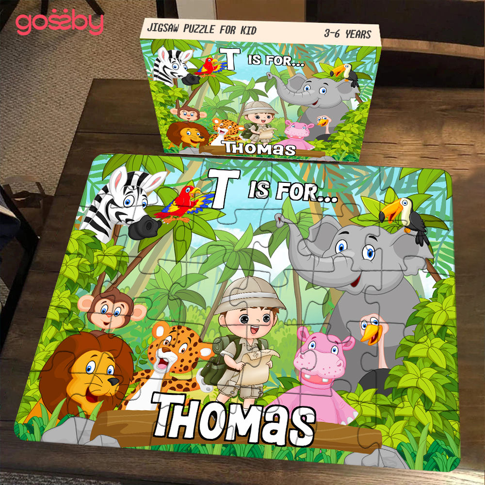 Personalized Puzzle - Personalized Jigsaw Puzzles - Cute Animals and Kids - Gift for Kids - Christmas Gift 2024_2