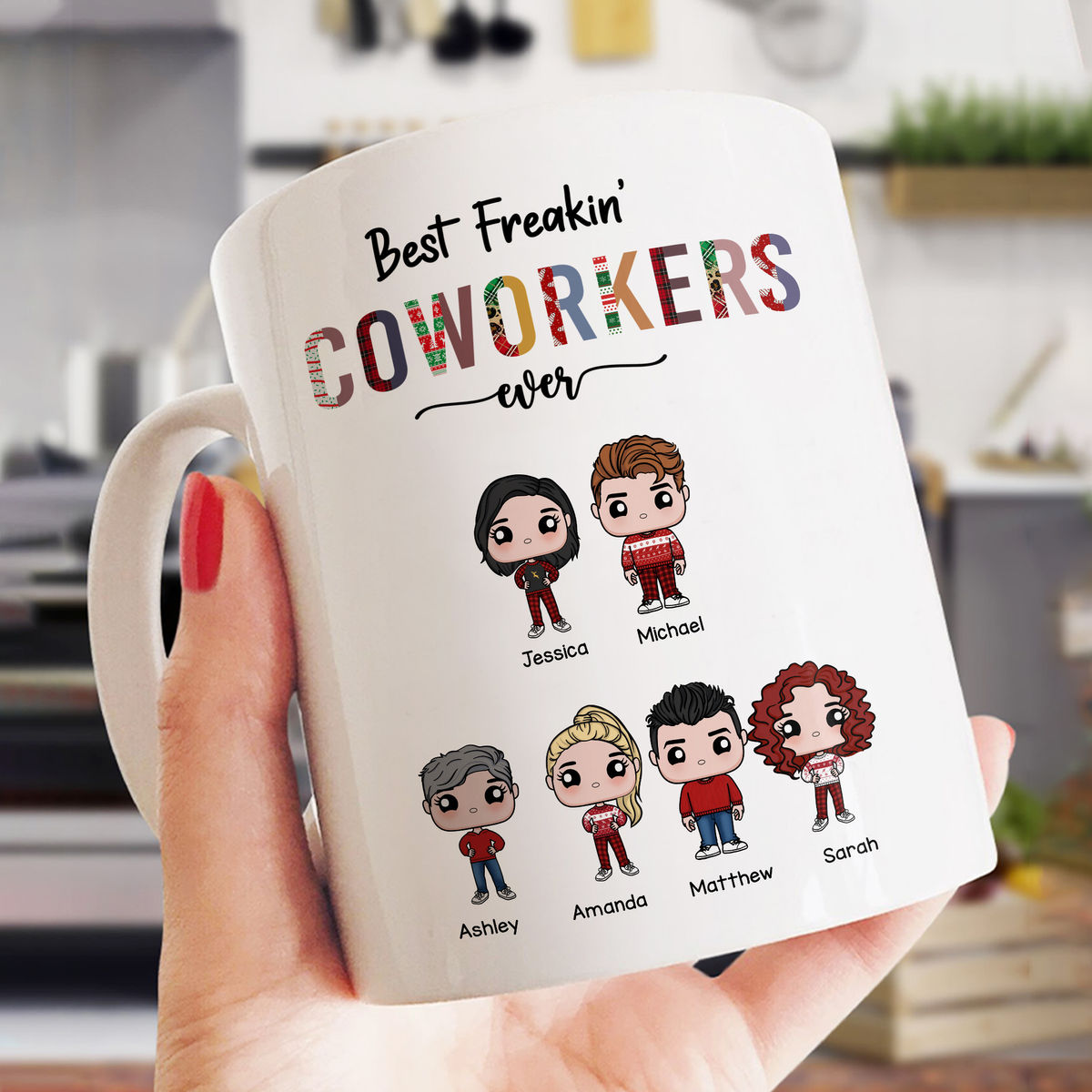 Work Bestie Figures - Best Freakin Coworkers Ever - Christmas Gifts For Coworkers, co workers gifts - Personalized Wine Glass