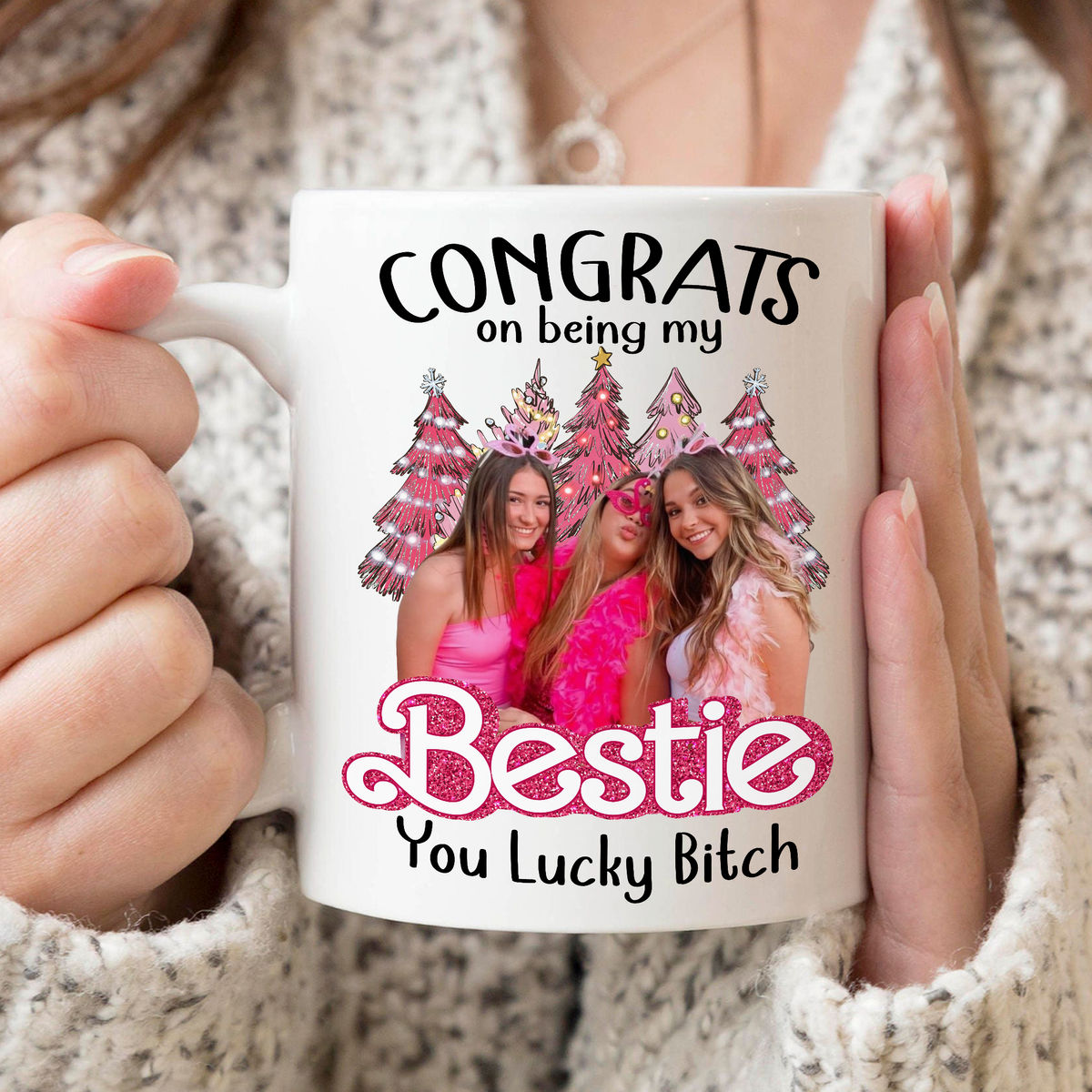 Bestie Mug - Photo Mug - Photo Upload Remove Background - Congrats on being my Bestie - Personalized Photo Mug_2