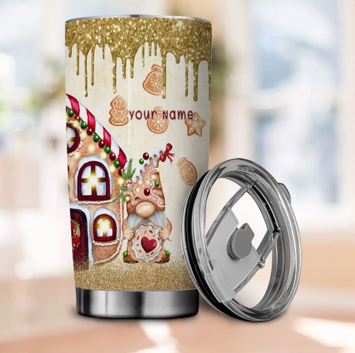 CHRISTMAS GNOME TUMBLER 53- Includes One 20oz Metal Insulated Tumbler, Lid  & Straw