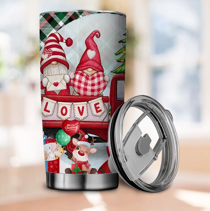 Christmas Tumbler Stainless Steel 20 oz Christmas Mug Double Insulated Travel Mug Cup  for Friend, Women, Coworker,  Drinking Xmas Party Decorations Holiday Gifts 40173 40174