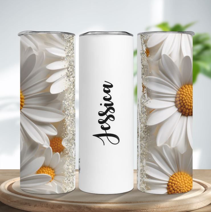 Floral Tumbler, Daisy Gifts for Women, Daisy Coffee Travel Mug, Cute Skinny  Tumbler with Lid and Str…See more Floral Tumbler, Daisy Gifts for Women