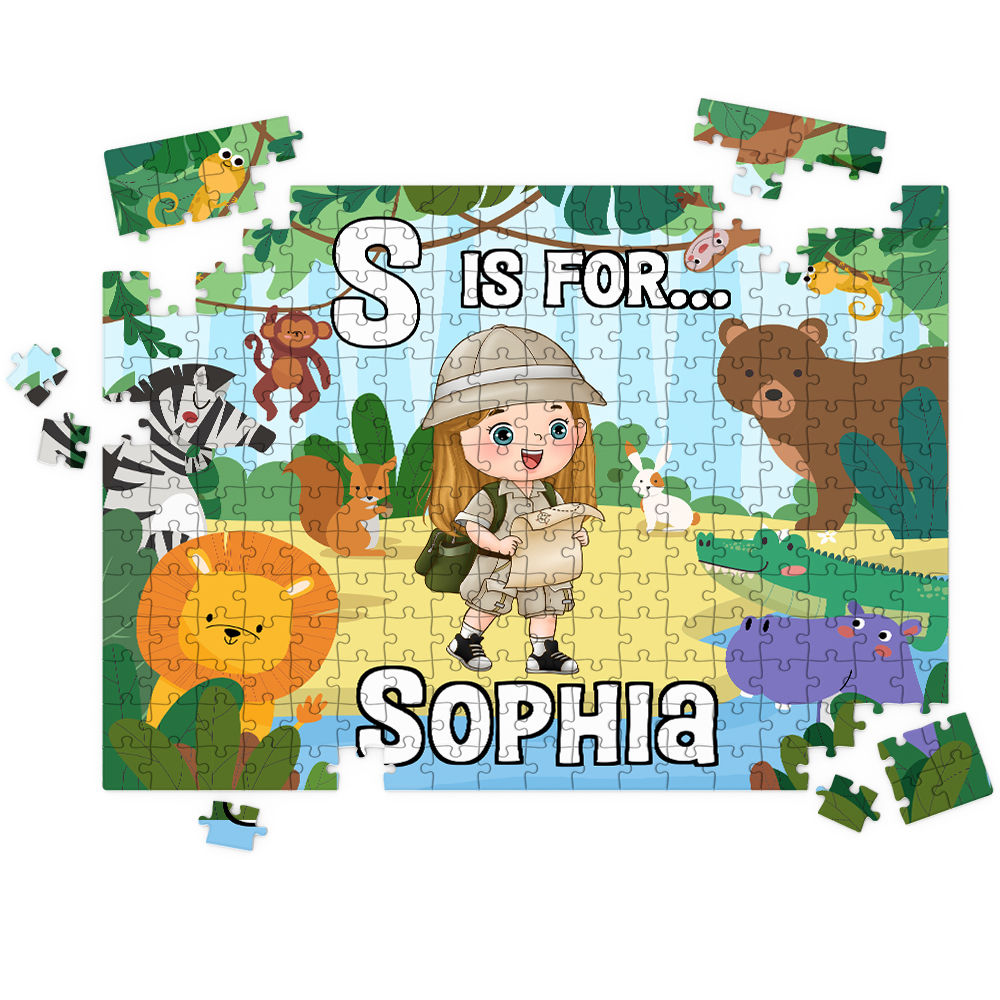 Personalized Puzzle - Jigsaw Puzzle Personalized - Personalized Puzzle My name is ... | Gift for Kids - Trendy 2024_Zoo_3