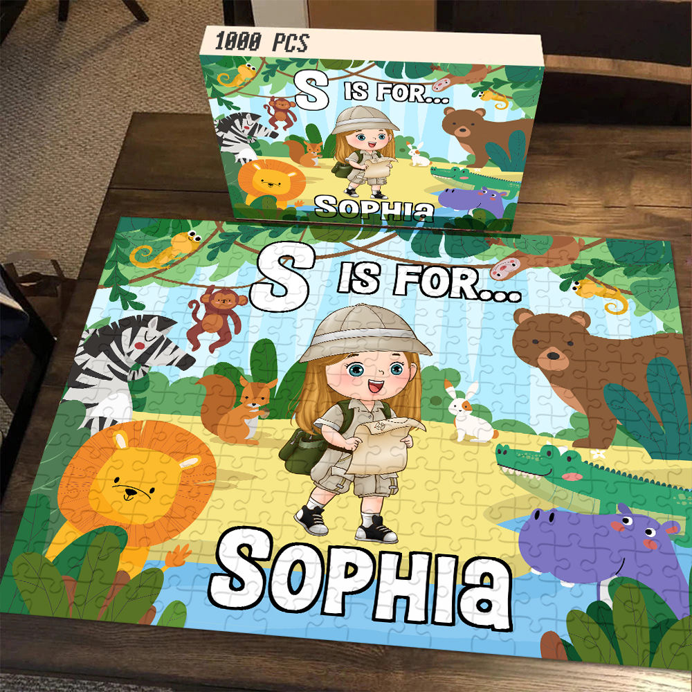 Personalized Puzzle - Jigsaw Puzzle Personalized - Personalized Puzzle My name is ... | Gift for Kids - Trendy 2024_Zoo_2