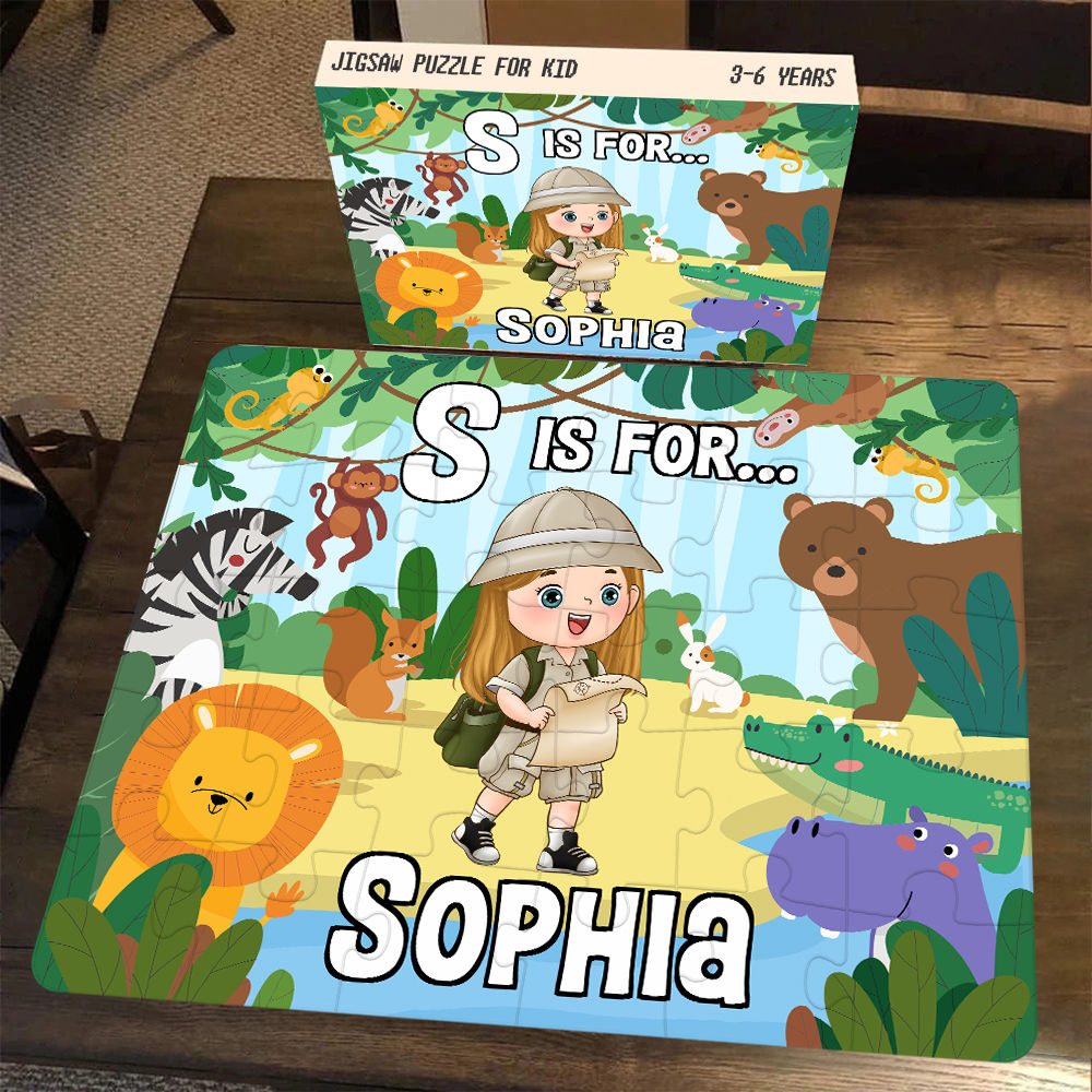 Personalized Puzzle - Jigsaw Puzzle Personalized - Personalized Puzzle My name is ... | Gift for Kids - Trendy 2024_Zoo