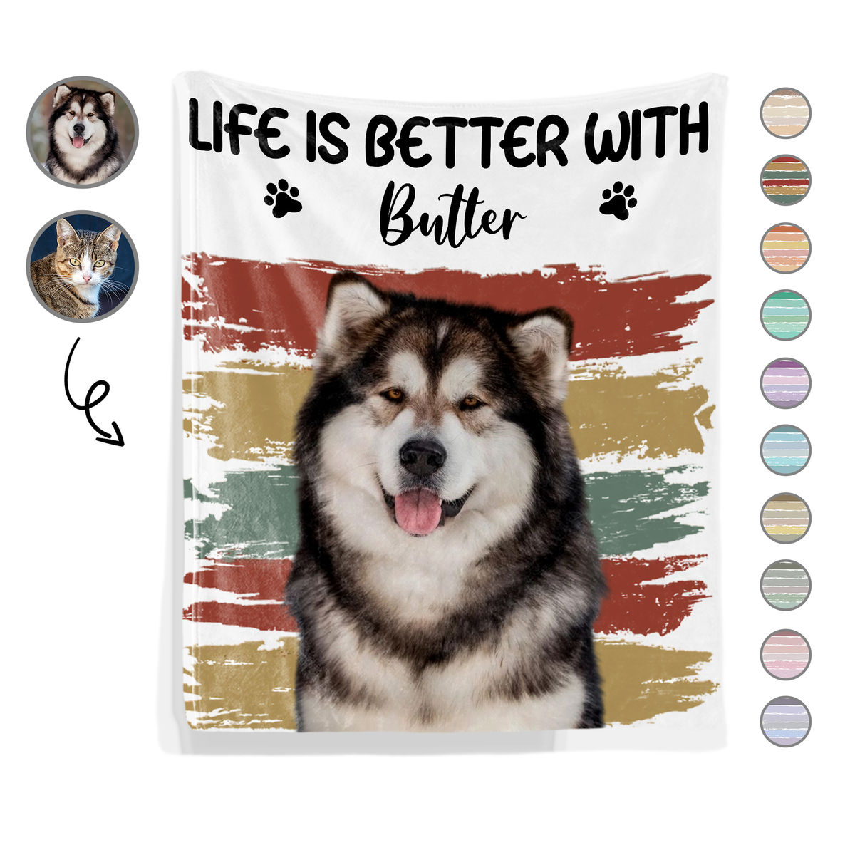 Photo Blanket - Custom Photo Better Life With Dog Cat - Gift For Pet Lovers - Christmas Gift 2024 (Ver 2) - Personalized Photo Blanket_5