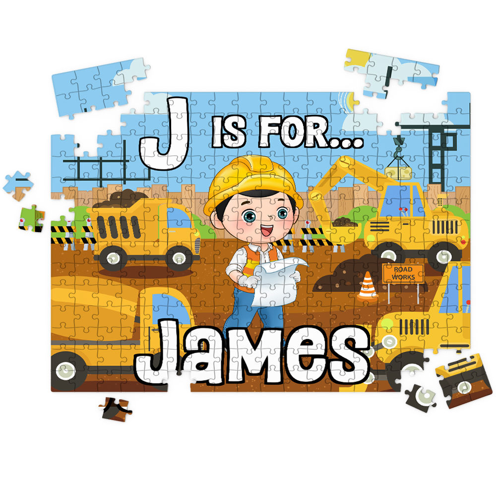 Gift for Kids - Personalized Construction Puzzle, Personalized Puzzle for kids , Birthday Gift For Kids - Personalized Puzzle_3