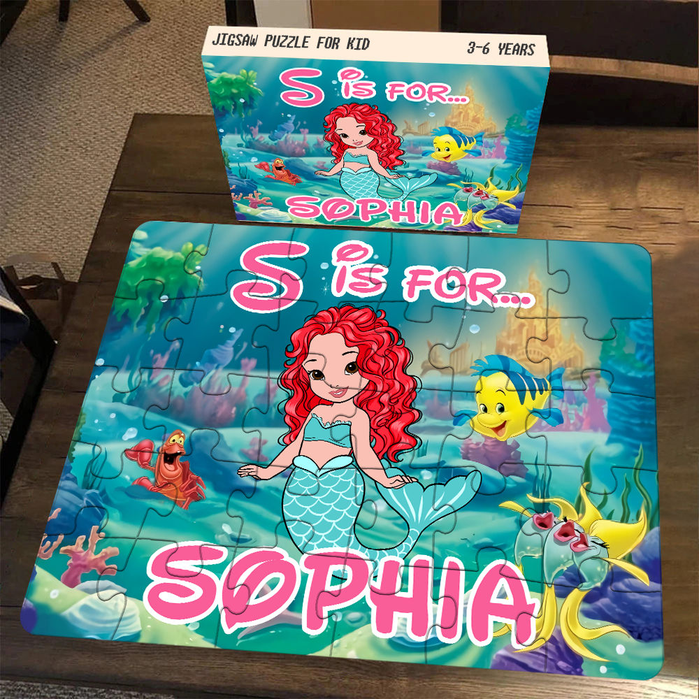 Personalized Mermaid Puzzle - Gift for Kids - Christmas Gift 2024