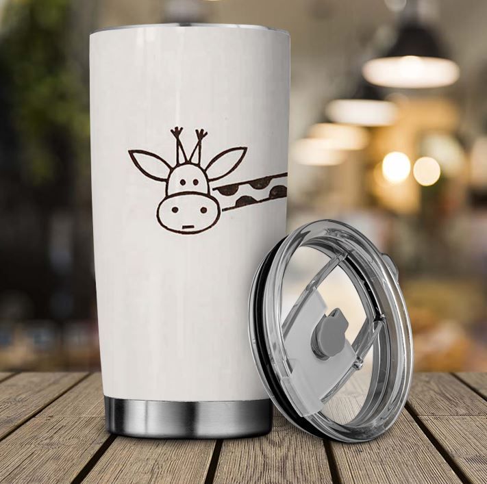 MYMISOR Giraffe Tumbler For Women Stainless Steel Mug