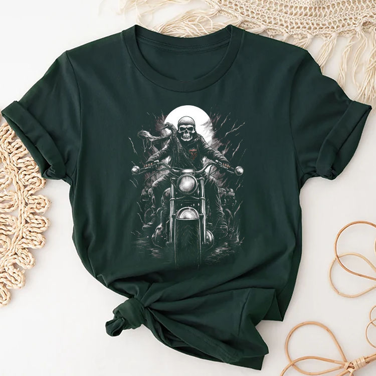 Biker Skull Man Shirt, Tattooed Lovers Shirt,Biker Racing