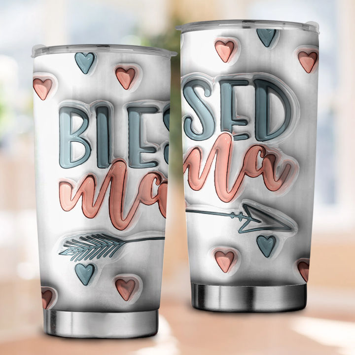 Blessed Mama tumbler – CooperCustomCreation