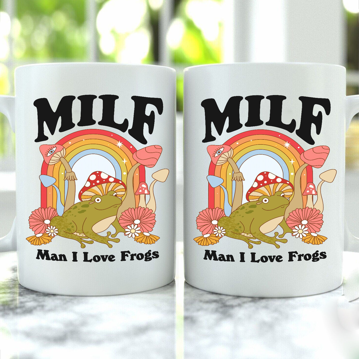 Cute Frog Mug Kawaii Frog Woodland Mushroom Mug Gift Birthday Present Frog  Gift Mug 