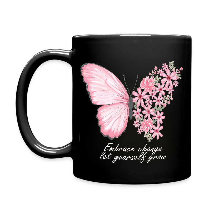 Set Yourself Free Butterfly Mug Design Vector Download