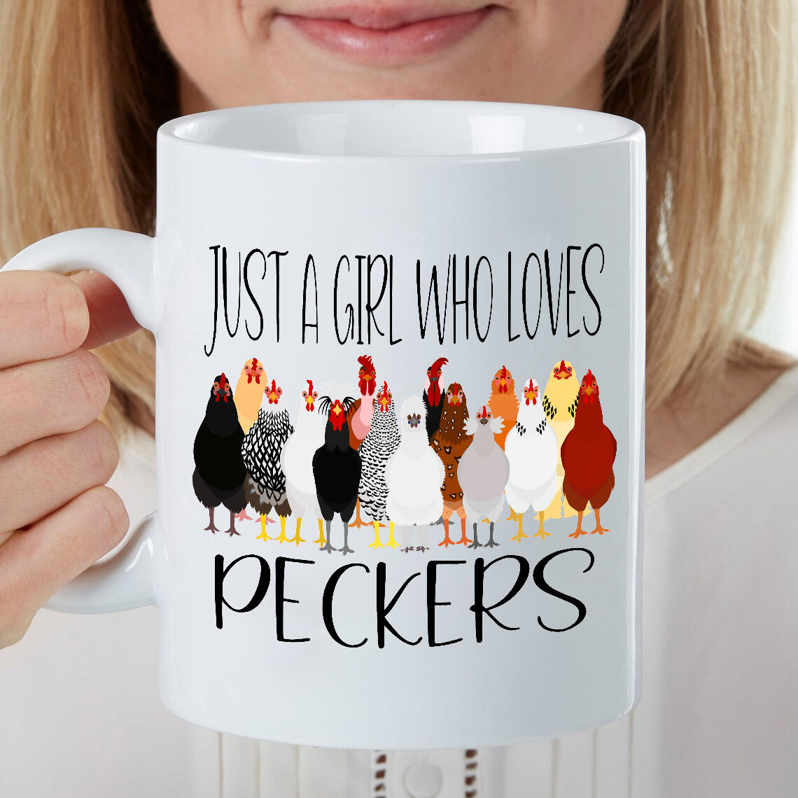 Custom Chicken Coffee Mug, Cute Chicken Gift - Teezalo