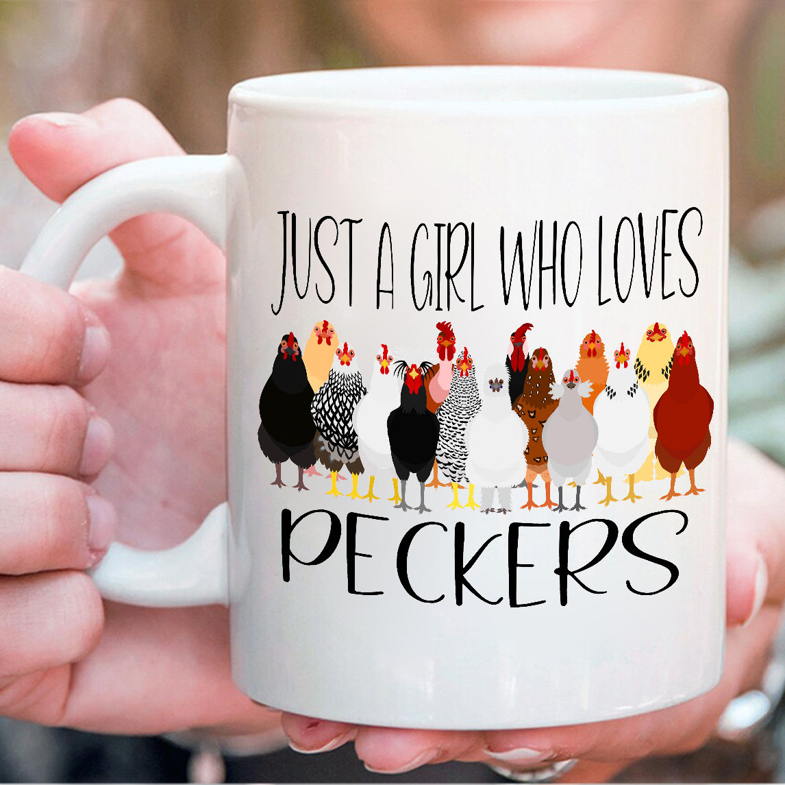 Custom Chicken Coffee Mug, Cute Chicken Gift - Teezalo