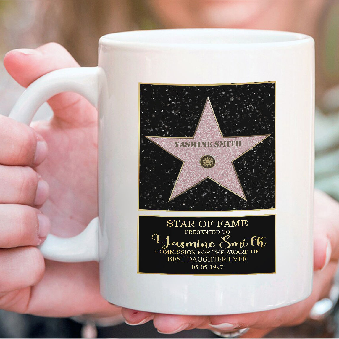 Hollywood star mug - Personalized Hollywood Star mug, Walk of Fame Coffee mug, Movie Award mug, Star Award tea cup, Hollywood Celebrity mug42510