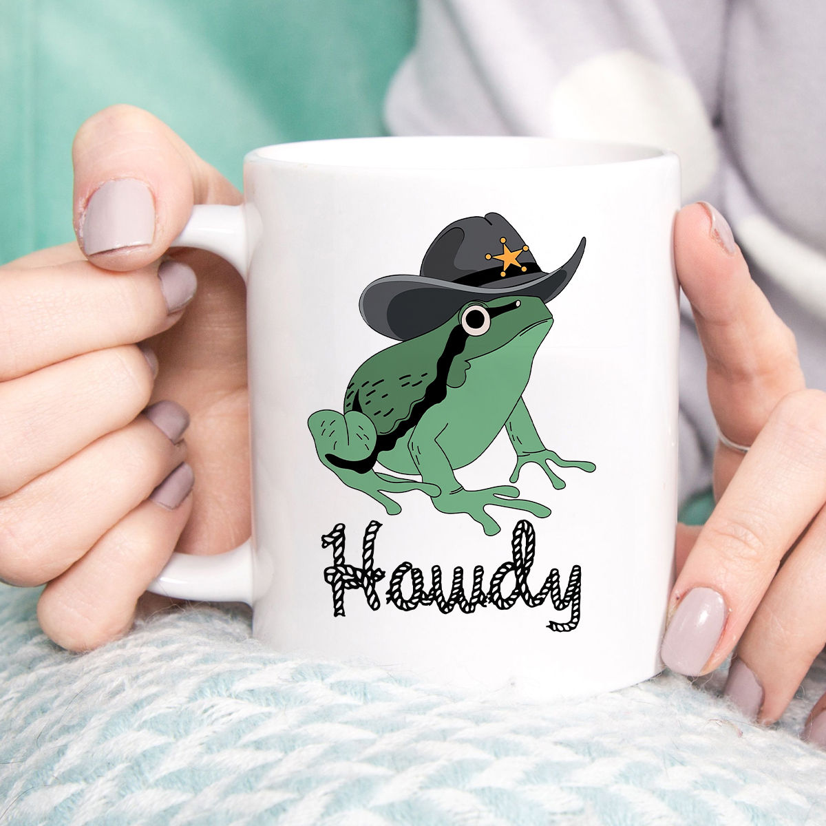 Frog mug - Funny Cowboy Frog Mug, Frog Howdy Mug, Mug Lovers Gift for  Friends, Love Coffee Mug 42573