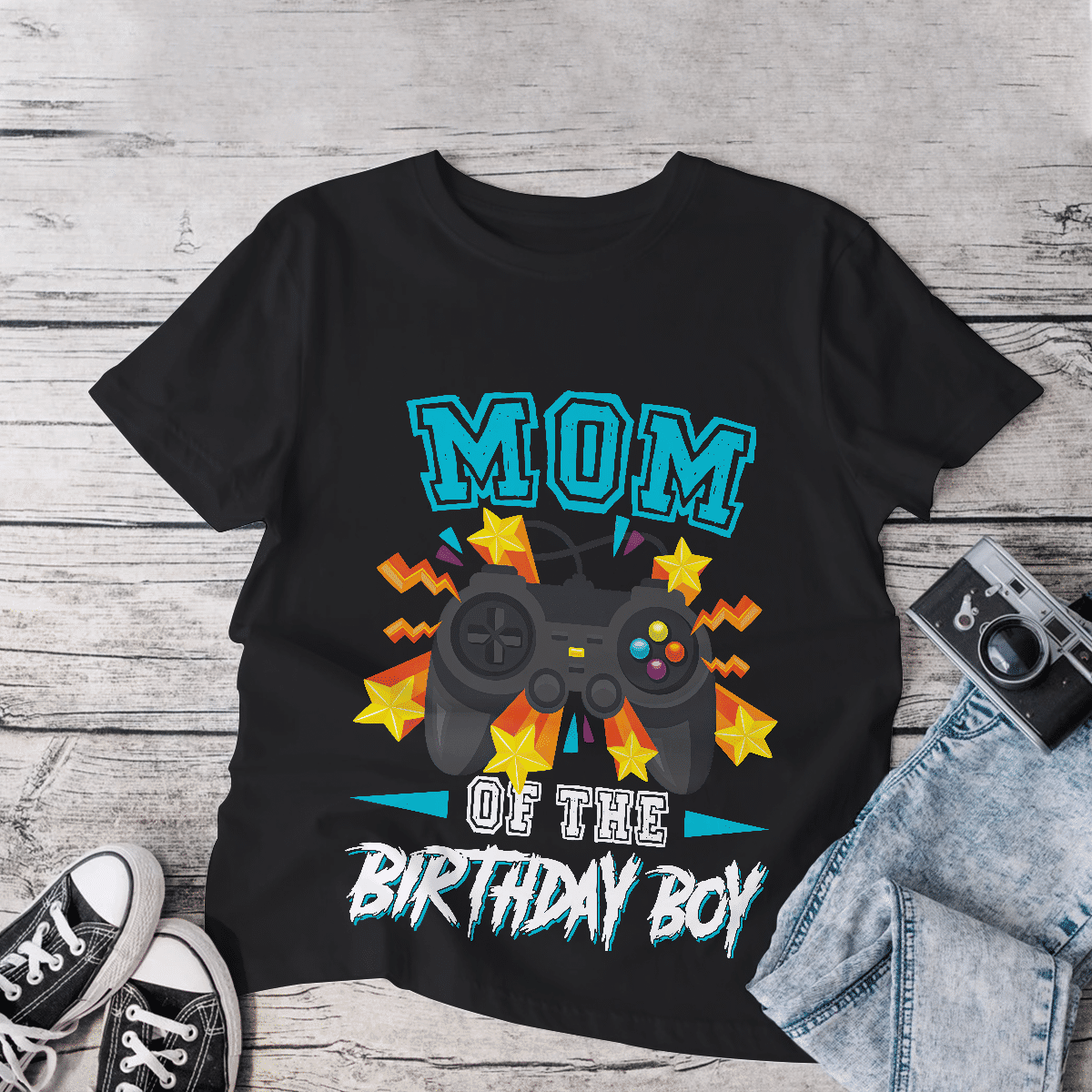 Mother's Day 2024 - Mom of the Birthday Boy Shirt, Mother's Day Shirt, Gamer Mom Shirt, Mom and Boy Shirt 42775