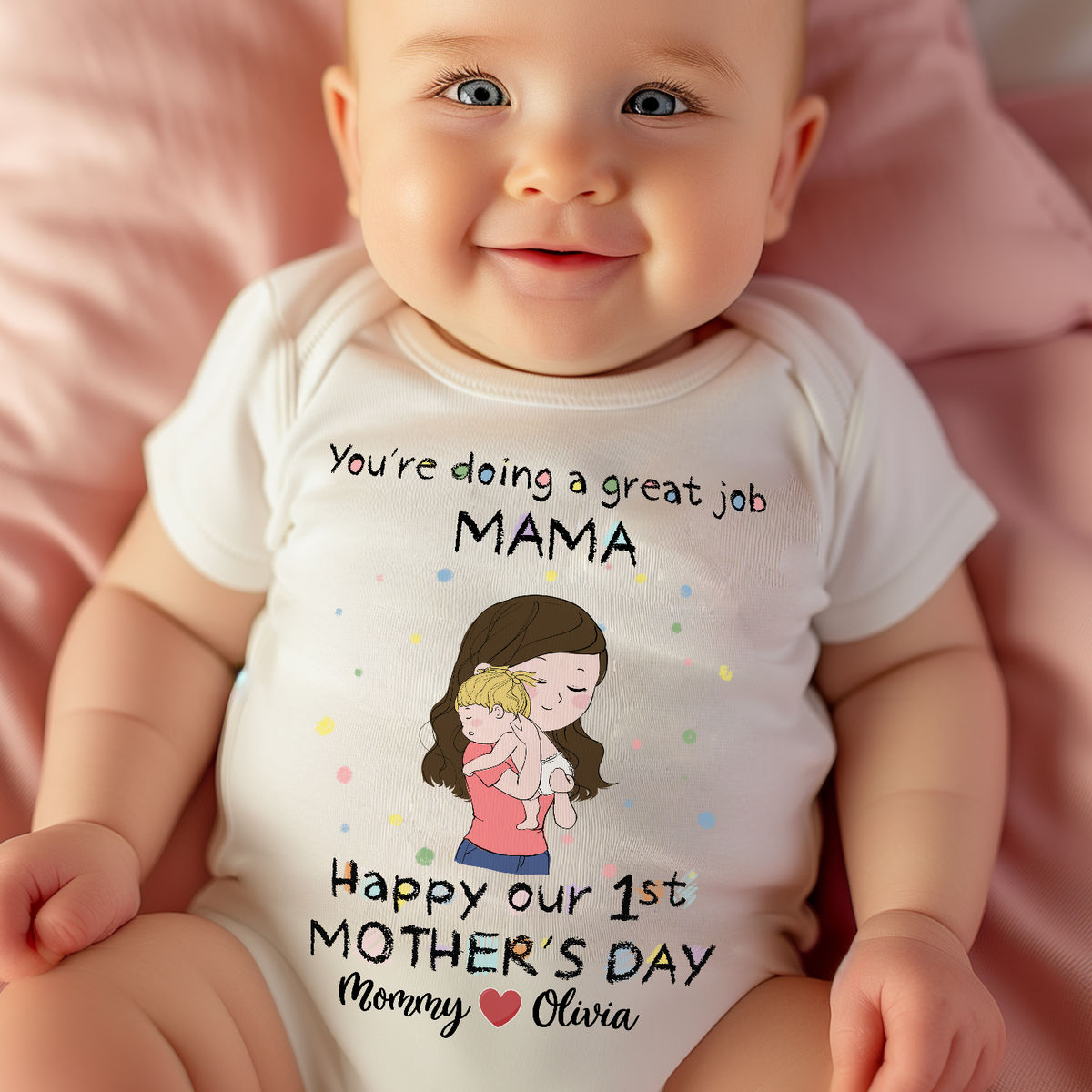 Mother's Day Gift - You're doing a Great Job Mama - Happy Our 1st Mother's Day - Personalized Shirt