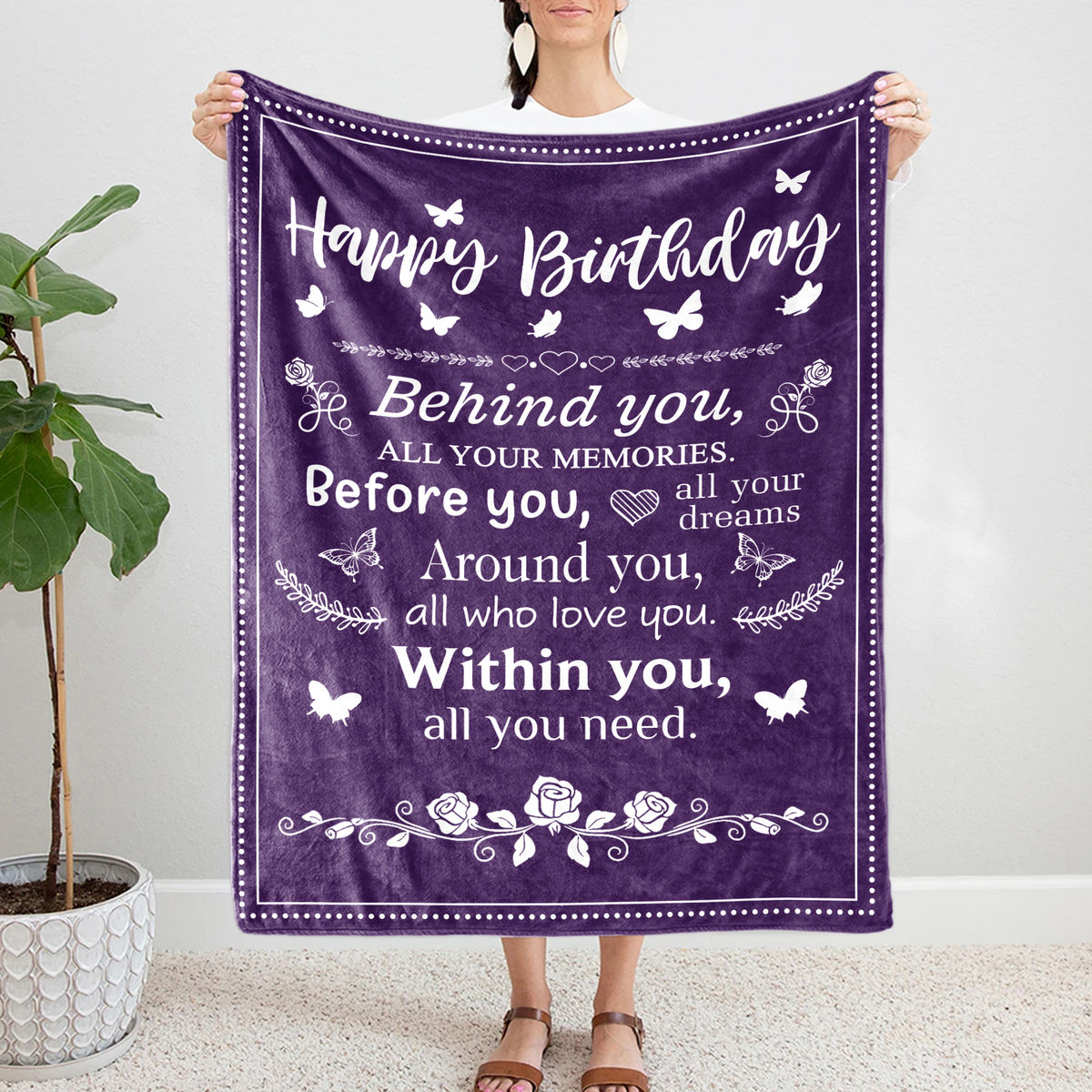 Personalized Blanket - Birthday Blanket - Blanket - Happy Birthday, behind you all your memories_4