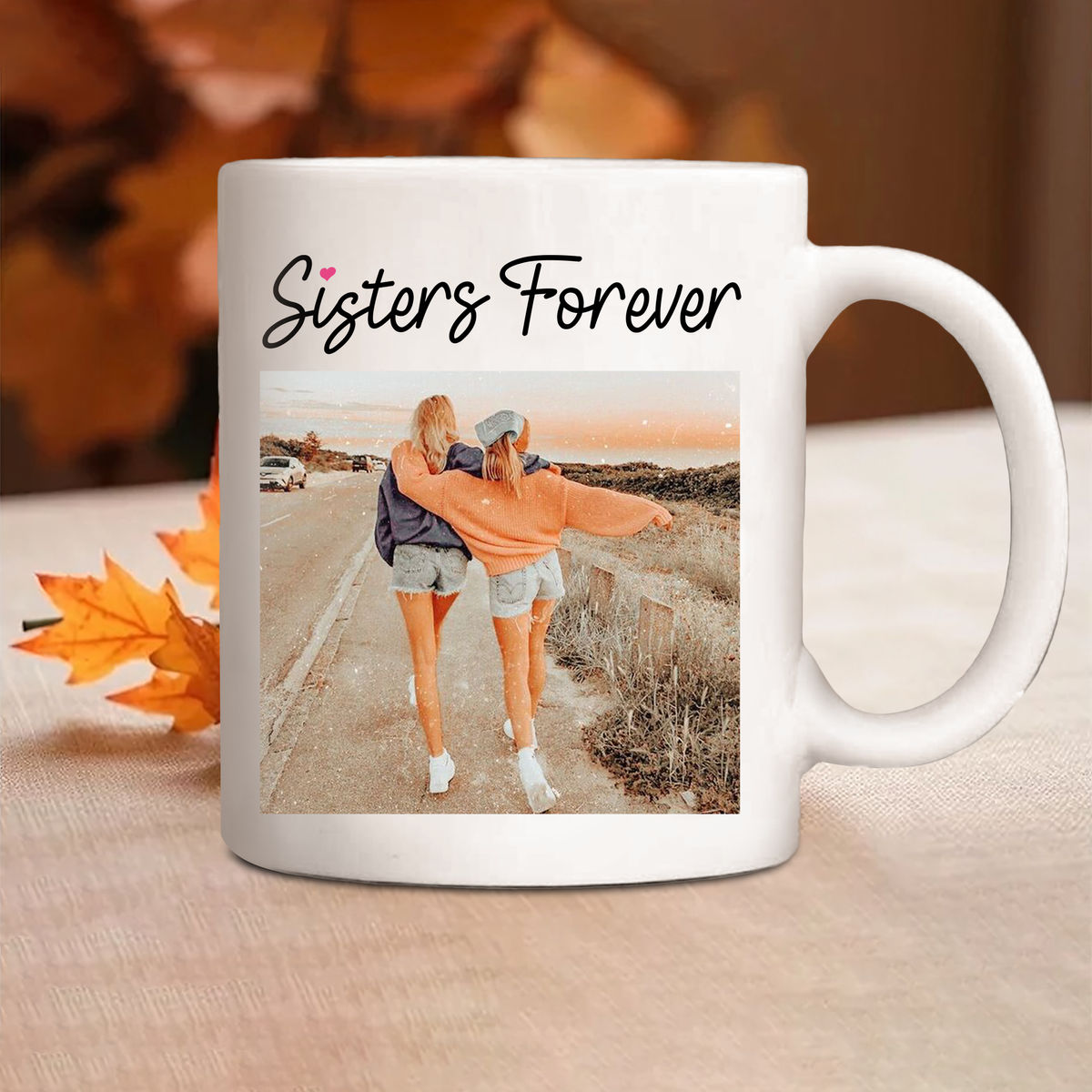 Photo Mug - I Wish You Lived Next Door - Gifts For Best Friends, Sisters, Birthday Gifts For Best Friends - Personalized Photo Mug_1