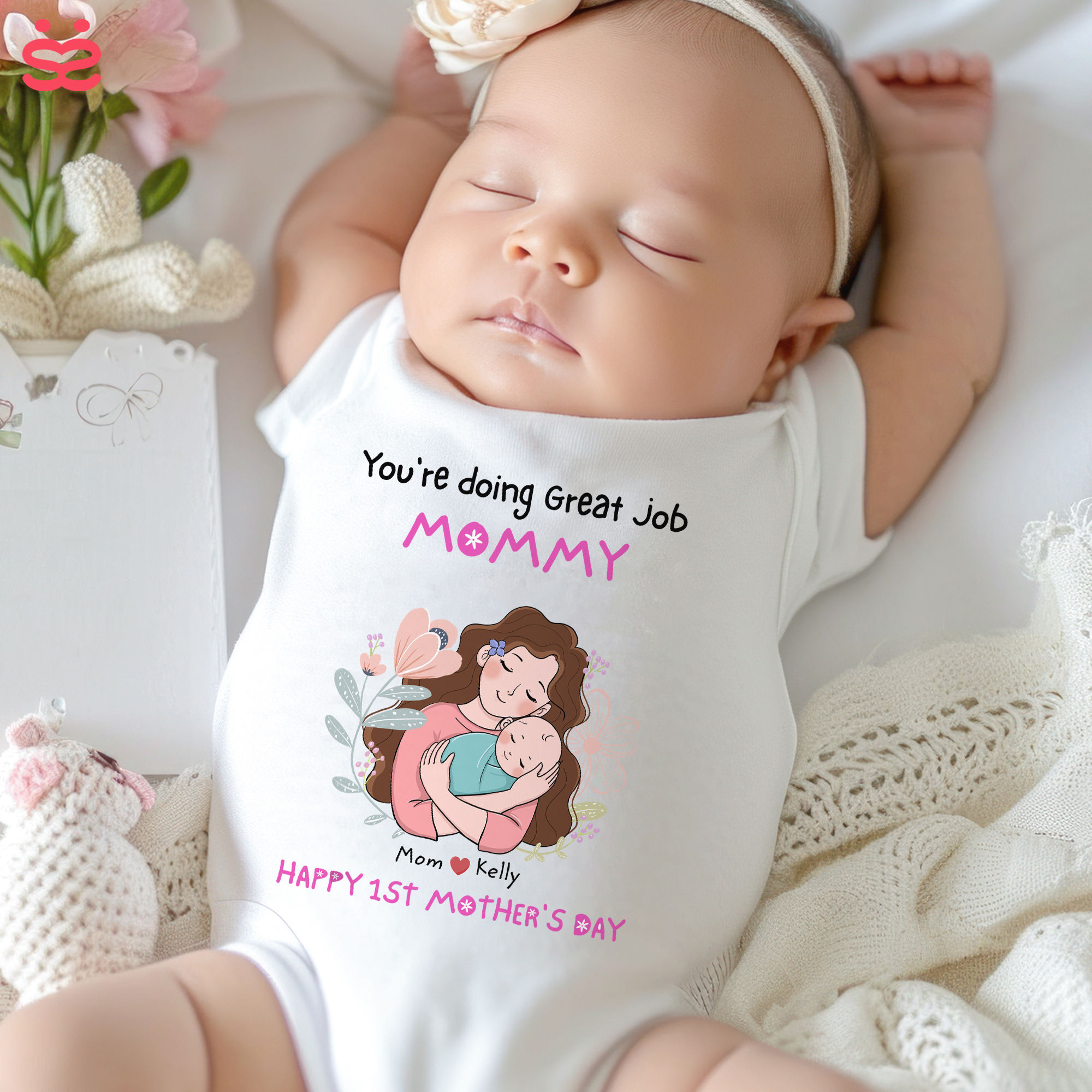 Custom Baby Onesies - You're doing a great job mommy Happy 1st Mother's ...
